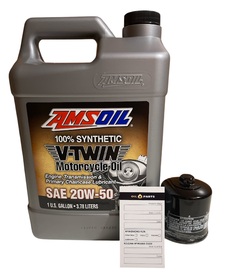 AMSOIL 20W50 V-TWIN 3,78L + FILTR OLEJU Harley-Davidson 99-16