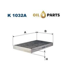 FILTR KABINOWY WĘGLOWY FILTRON K 1032 AUDI 100 A6 C4 C5