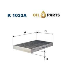 FILTR KABINOWY WĘGLOWY FILTRON K 1032 AUDI 100 A6 C4 C5