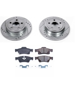 TARCZE PEŁNE 330MM + KLOCKI Z17 TYŁ POWERSTOP JEEP GRAND CHEROKEE WK2 DODGE DURANGO WD