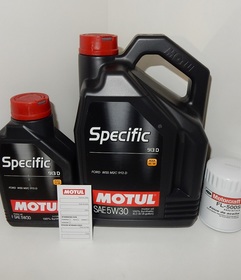 MOTUL 5W30 6L + FILTR OLEJU FL500S