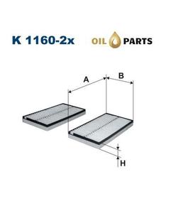 FILTR KABINOWY ZWYKŁY FILTRON K 1160-2X BMW 5 E60 E61