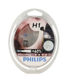 ŻARÓWKA PHILIPS H1 vision +60% set 2szt.