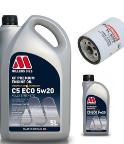 MILLERS XF PREMIUM 5W20 6L + FL500S FORD MUSTANG 3.7 V6 2010-
