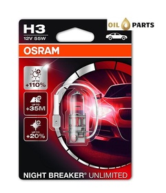 ŻARÓWKA OSRAM H3 NIGHT BREAKER +110% blister 1szt.