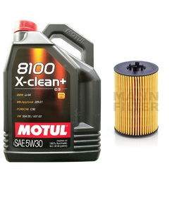 MOTUL 8100 X-CLEAN+ 5W30 504.507 5L + FILTR OLEJU MANN HU 7020Z