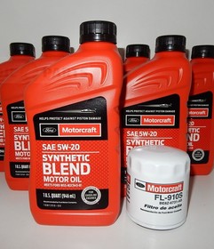 MOTORCRAFT BLEND 5W20 6 X  0,946L + FILTR OLEJU FL-910S