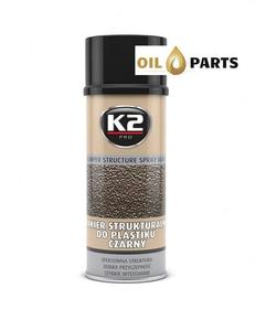 LAKIER DO ZDERZAKÓW CZARNY STRUKTURALNY K2 BUMPER SPRAY 400ML