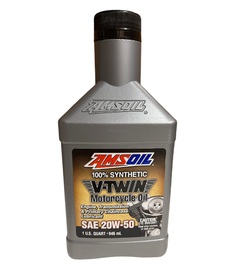 AMSOIL 20W-50 0,946L 100% Synthetic V-Twin Motorcycle Oil 