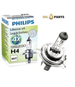 ŻARÓWKA PHILIPS H4 LONGLIFE ECOVISION karton 1szt.