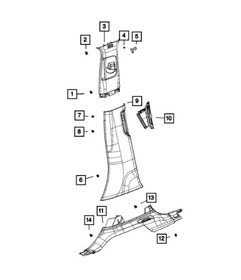 MOPAR p6tt421x7ab KRATKA NAWIEWU PRAWA SŁUPEK B JEEP GRAND CHEROKEE WL